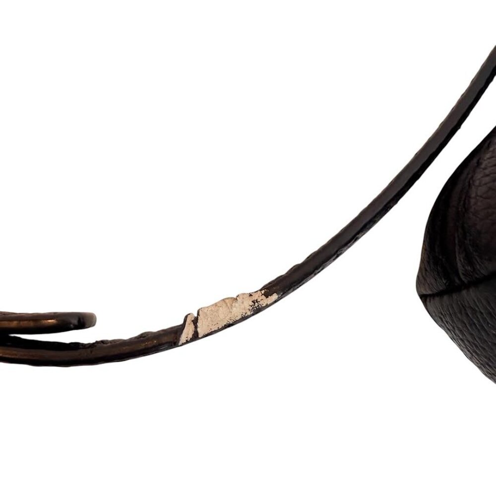 Kate Spade Black & Cream Pebbled Leather Shoulder Bag Crossbody Adjustable Strap - Picture 13 of 13
